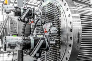  Automatic welding of tube to tubesheet joint.