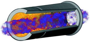 » Figure 3: Example of combined experimental and CFD studies of crystallisation fouling.