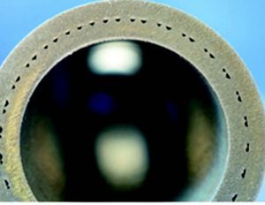 Double-wall tube with enhanced contact surface between both tubes through hydraulic expansion.