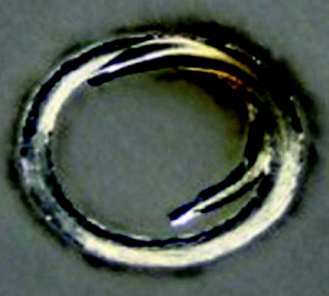 Laser weld Ø 10 mm.