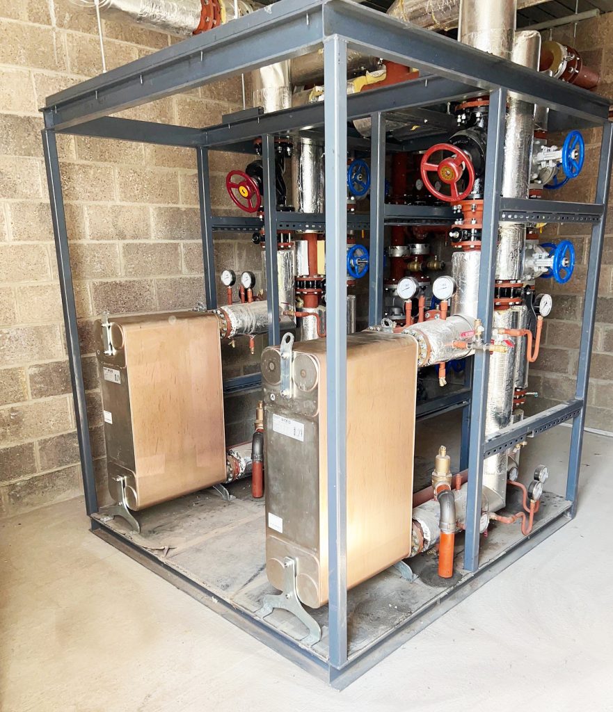 The future proof substation solution uses SWEPB439Hx240 brazed plate heat exchangers.