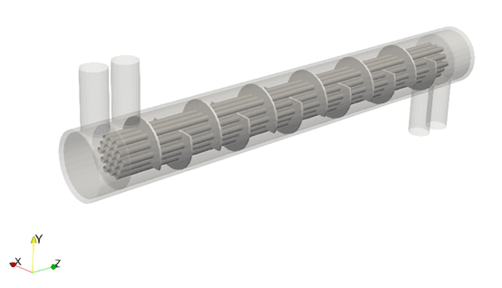Shell-and-tube heat exchanger geometry