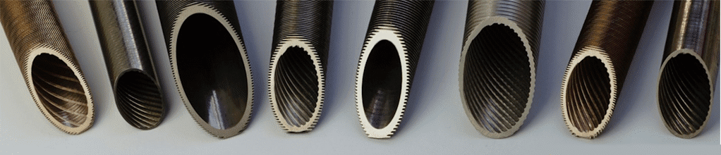 Examples of Neotiss’ enhanced tubes for heat exchange efficiency