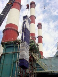 Installation of large glass-lined heat exchangers in a 500 mW power plant unit, improving the thermal efficiency by up to 12%.