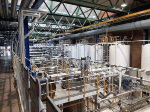 Due to high demands on micro-bacteriological conditions, in the filtration department all tanks and equipment are manufactured in stainless steel