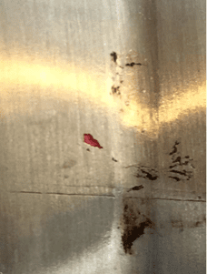 Figure 12. Beginning of corrosion attack.