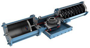 Cutaway showing the innovative design of the Cable Drive actuator.