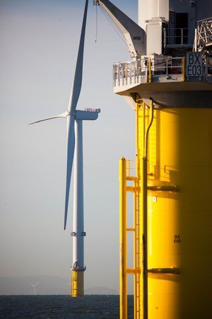 The Burbo Bank Offshore Wind Farm is a 348 MW offshore wind farm located on the Burbo Flats in Liverpool Bay.