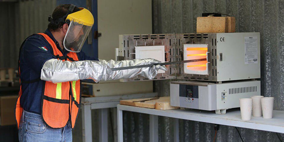 Mexico leads in lithium A worker with the Sonora Lithium Project takes lithium samples. Photo: Bacanora.