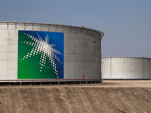 Crude oil tanks in one of Saudi Aramco’s facilities.