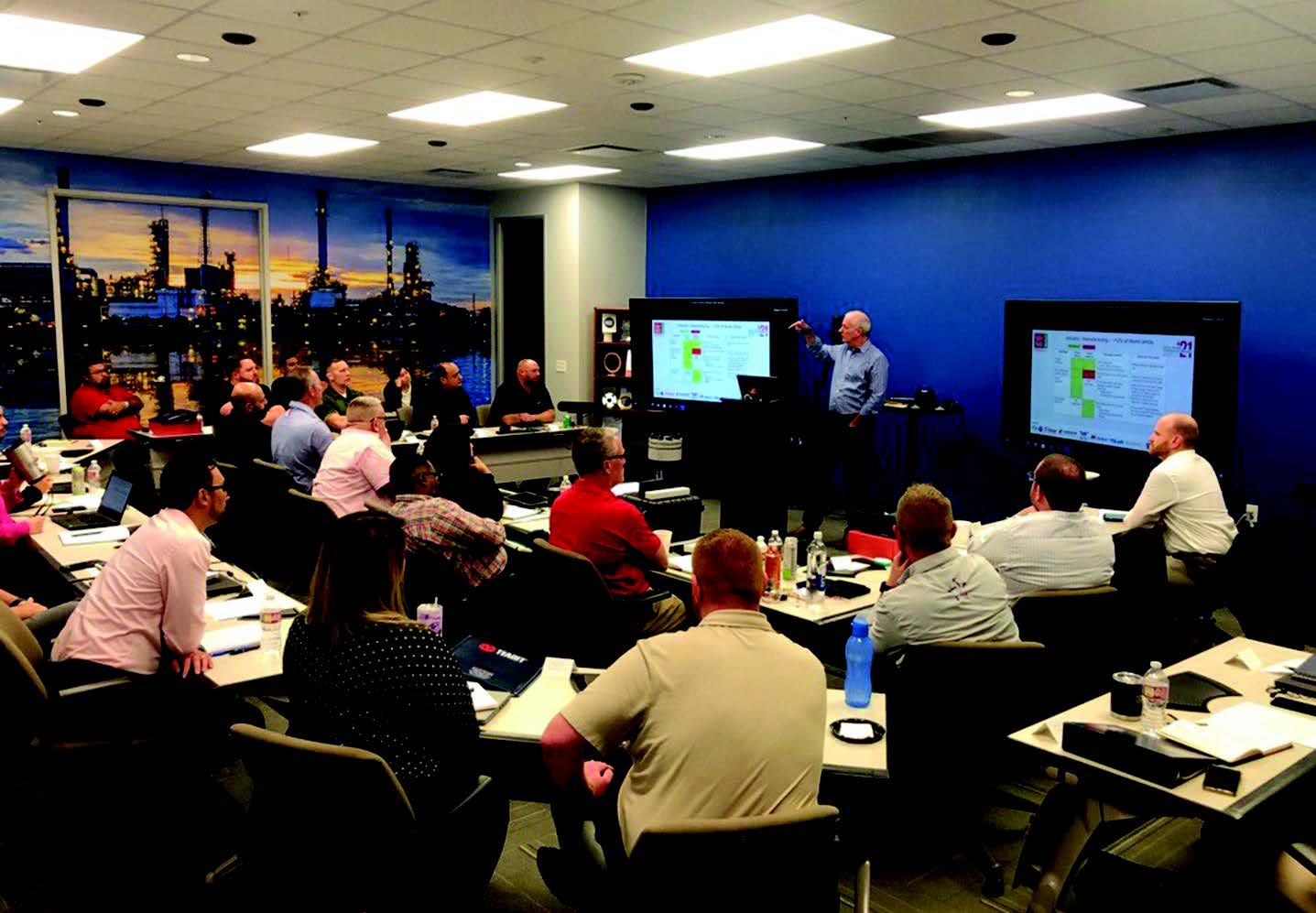 Committed to being an industry leader in the environmental space, the TEADIT teams have open discussions on compliance issues. Here Tim Goedeker (retired environmental SME for Phillips 66) addresses the team during an annual sales meeting.