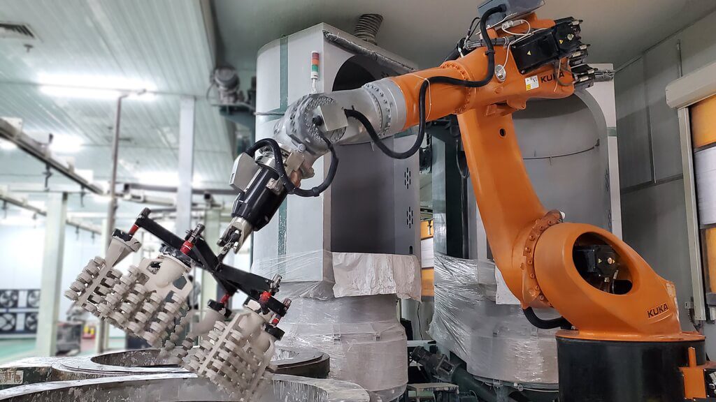 Automation production line – shell moulds system.