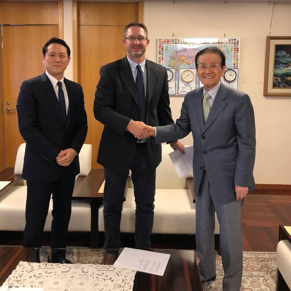 REXA owners Takashi Ikegaya (right) and Yuichi Ikegaya (left) and Geoff Hynes in the middle.