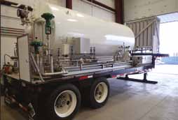 Pictured is a portable hydrogen tank