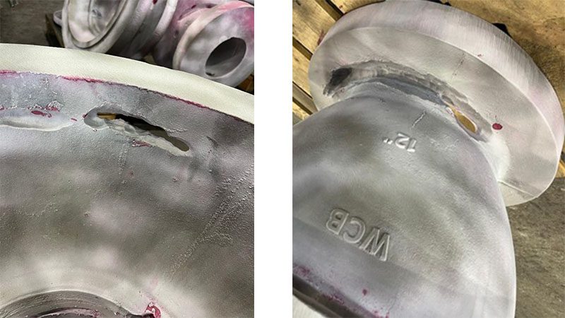 Images after NDT studies