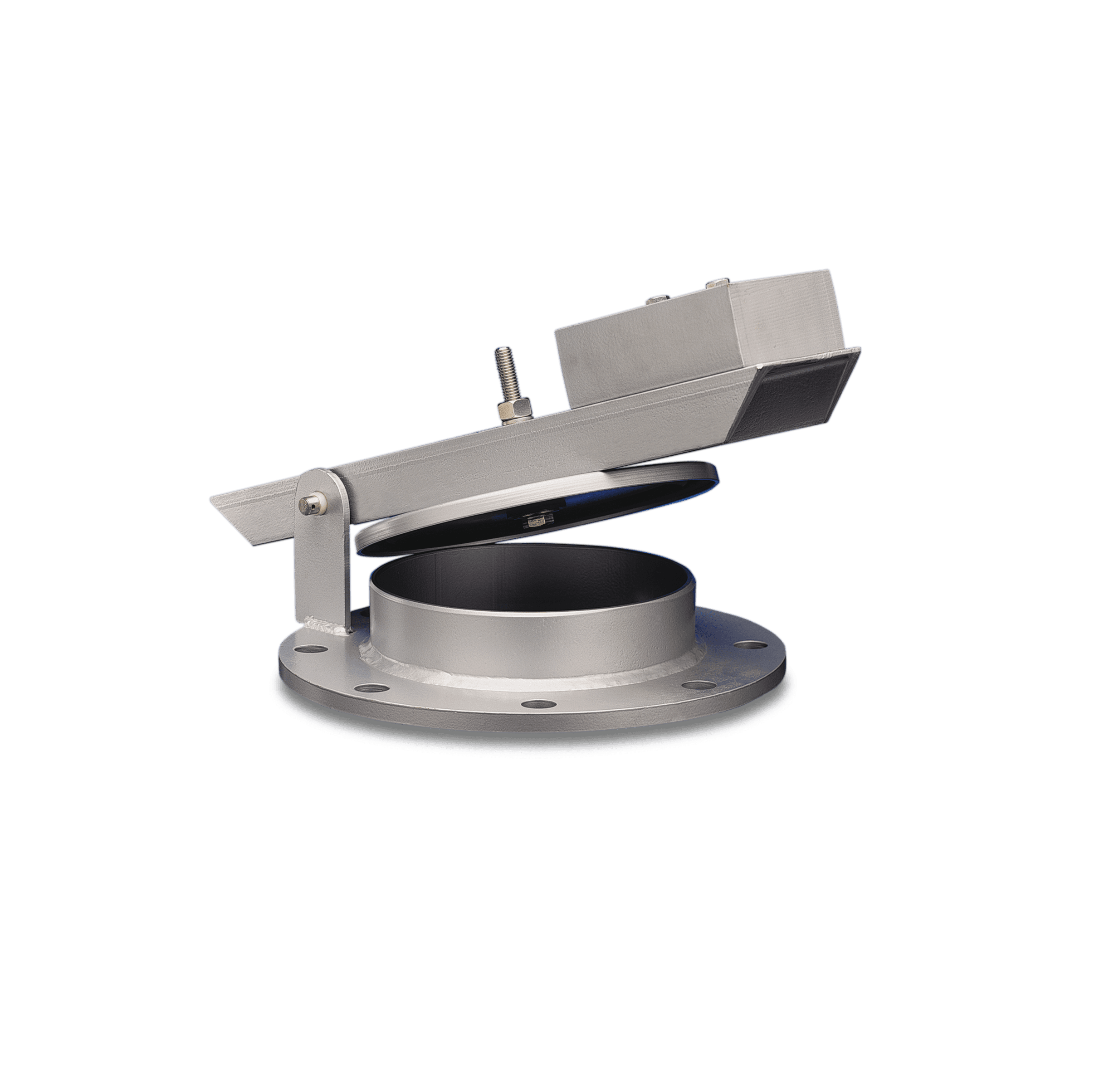 Figure 5: Emergency tank vents (Emerson’s Enardo™ Model 2000 Emergency Relief Vent shown) typically only actuate under extreme pressure events, which require very high flow capacities. When not in use, these vents must maintain minimal leakage at 90% of setpoint.