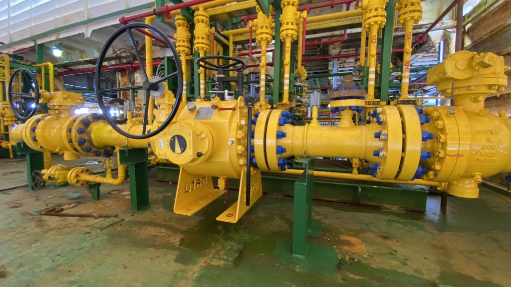 Figure 3. Used pig ball valve in the Vietsovpetro Offshore Platform: enhancing pipeline efficiency and space optimisation