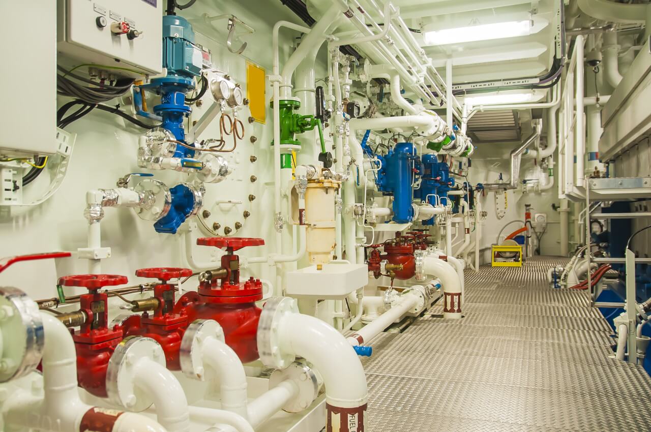 Ship's engine room