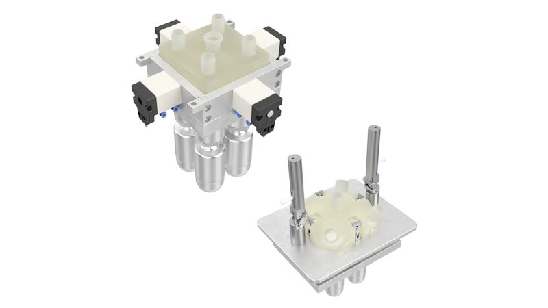 GEMÜ multi-port valve block for single-use applications