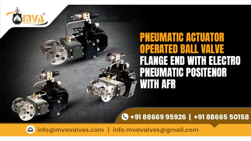 Pneumatic actuator ball valve flanged end in Indonesia