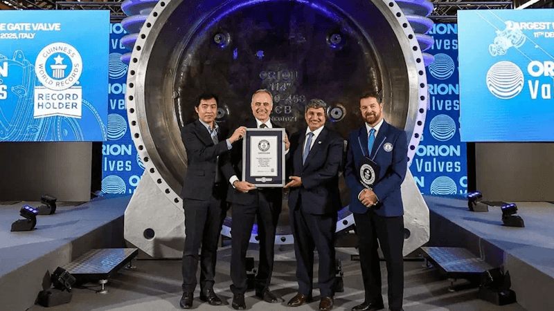 Aramco Europe celebrates valve Guinness World Record