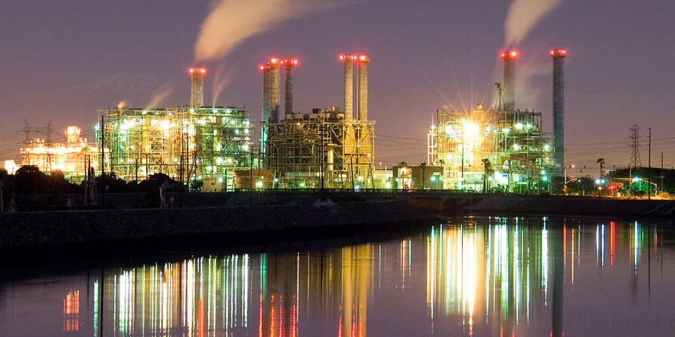 Four Trends Changing Valve Control in the US Power Industry Power Plant at nighttime.