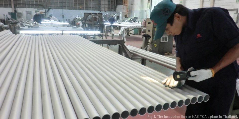 A wealth of experience in manufacturing at Nas Toa The inspection line at NAS TOA’s plant in Thailand.