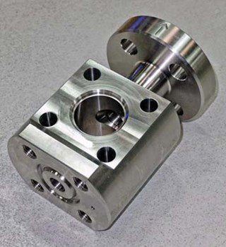 The fully machined Super Duplex valve body