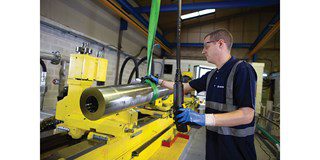 The deep hole borer, part of Langley Alloys’ in-house 1st-stage machining capability.