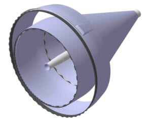 The titanium exhaust system supplied by Aircelle to the Boeing 777X.