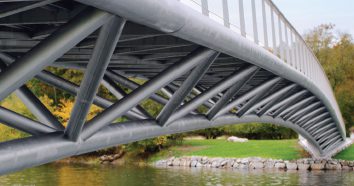 The Folke Bernadotte bridge in Stockholm is constructed of Forta LDX 2101. Courtesy Outokumpu.
