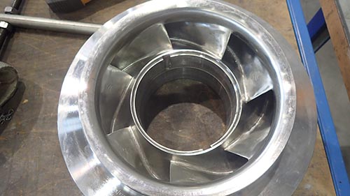 Picture 3: The completed impeller ready to be shipped back to Norway.