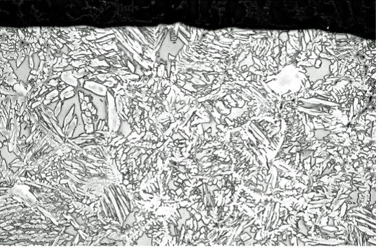 Fig 1 Figure 1. Duplex microstructure with an even mix of austenite and ferrite.