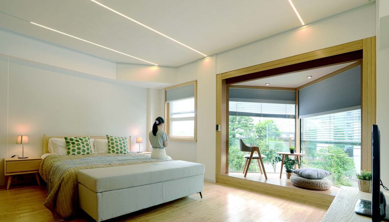 Inside the Holon building