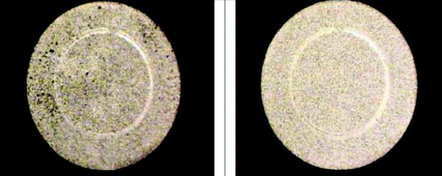Figure 3. Laser cleaning removes grime, improving wire bond reliability