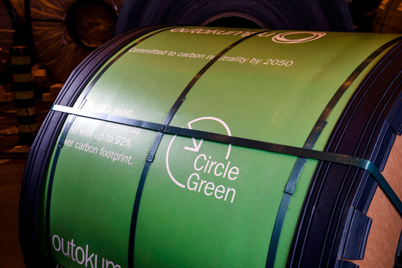 Outokumpu Circle Green has the smallest emission intensity in the world, with up to 92% lower carbon footprint than the global average