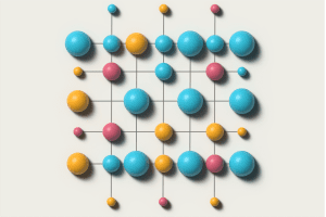 artistic illustration showing the unique arrangement of atoms in high-entropy alloys