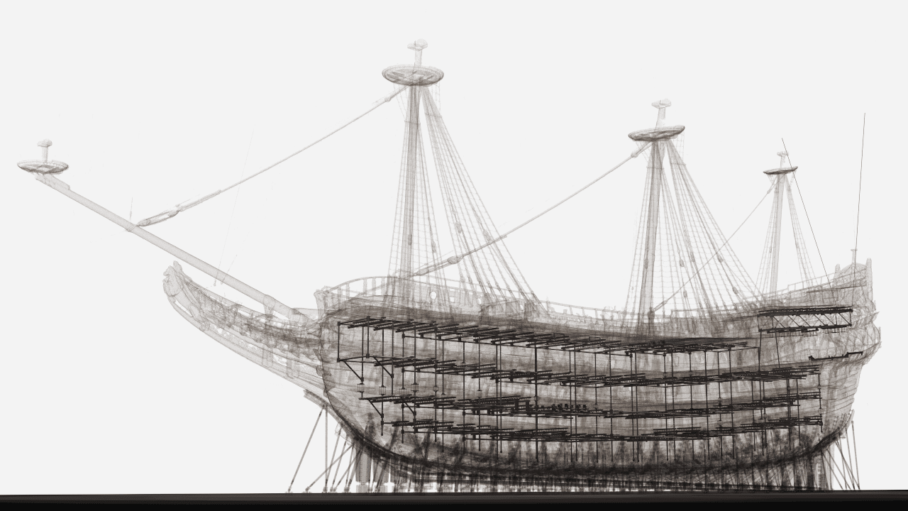 The internal support will run form the keel to the super deck and will help to carry the load of the decks and the deck beams with the aim of slowing down the movement of the hull. Photo ©Alleima.