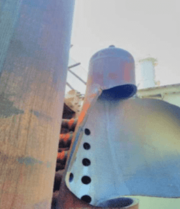 Figure1. Ruptured superheater steam coil header, SS316H by SRC