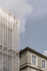 TIGRIS mesh is constructed of 6.2mm thick stainless steel wire woven into a pattern with 65% open area.