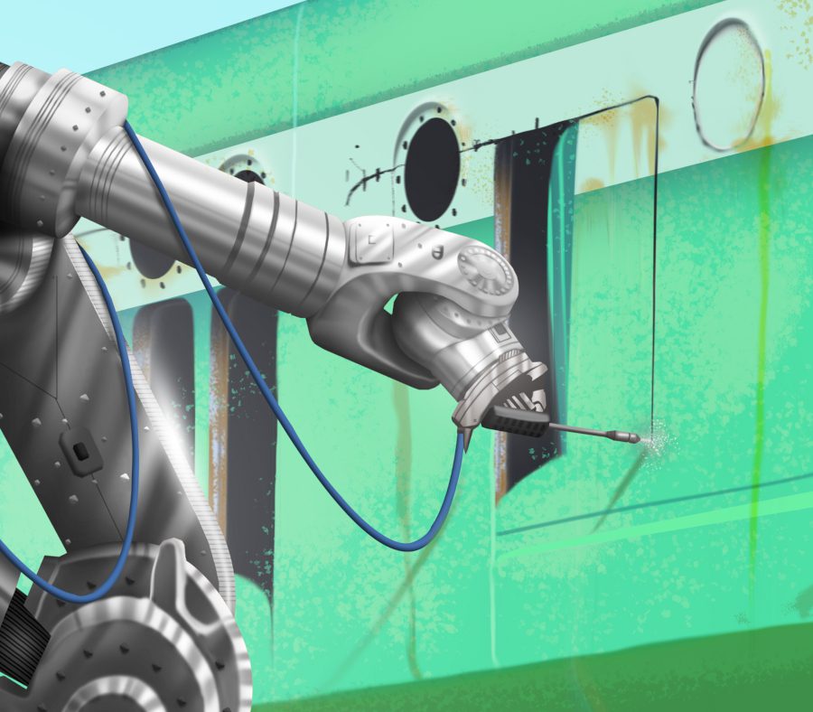 Wasserstrahlschneiden ermöglicht umweltfreundliches Schiffsrecycling und grüne Stahlproduktion